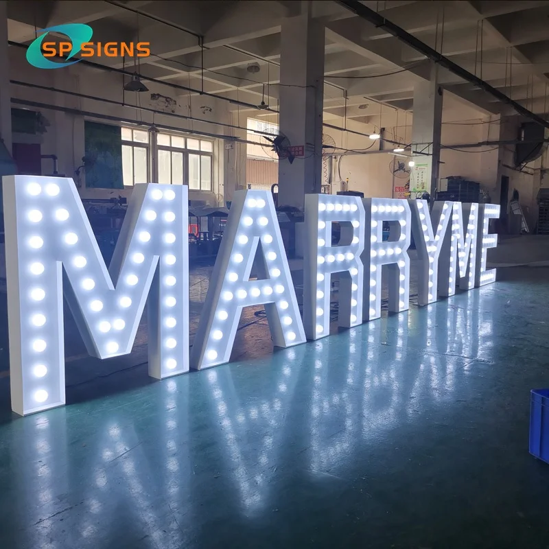 SP Factory Custom 3ft 4ft Marquee Alphabet Love Letters Decor Marry Me Lights Marquee Numbers Giant Light up Letters Led