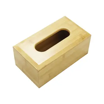 Wholesale Rectangular Tissue Paper Boxes solid wood Tissue Box Organizer Wooden Tissue Box for Kitchen Bathroom