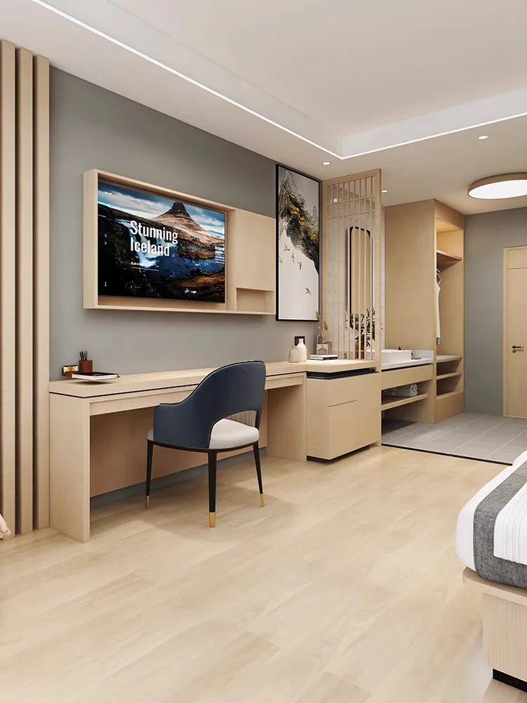 Hot Selling Hotel Furniture Simple Design Modern Home Hotel Bedroom Wooden Table Sets