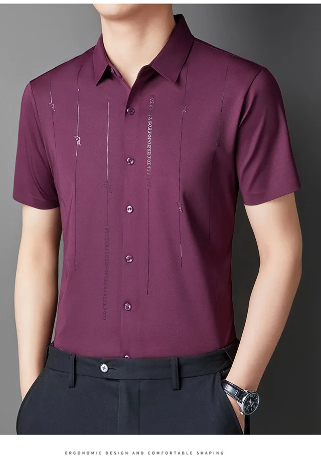Liu Ming Custom Logo Wholesale Summer New Men Clothing Popular Short Sleeve Turn Down Collar Business Breathable T Shirts