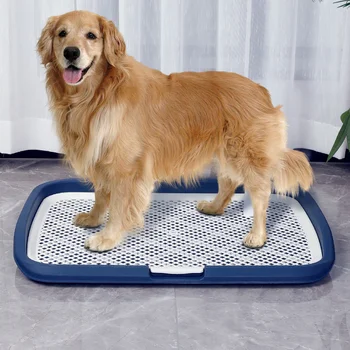 Lynpet Reusable Puppy Pee Pad Holder Removable Mesh Grids Dog Training Potty Tray Pet Toilet Easy to Clean