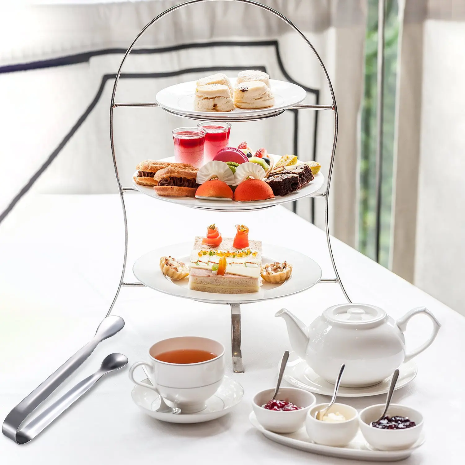 Small Kitchen Serving Tong Lemon Slice Sugar BBQ Bread Tongs for Tea Party Coffee Bar Home