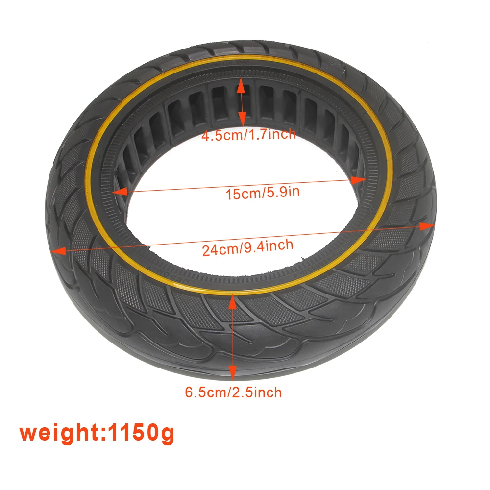 10*2.5 Inch Color Circle Durable Anti-Explosion Honeycomb Solid Tyre Rubber for Nine-bot Max G30 G30P Electric Scooter Parts