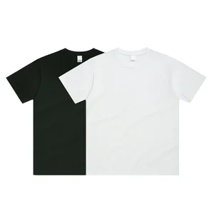 2026 High Quality Drop Shoulder 250G 100% Pure Cotton Short Sleeve T Shirt Premium Round Neck Blank Plain Tee Women Men T-shirts