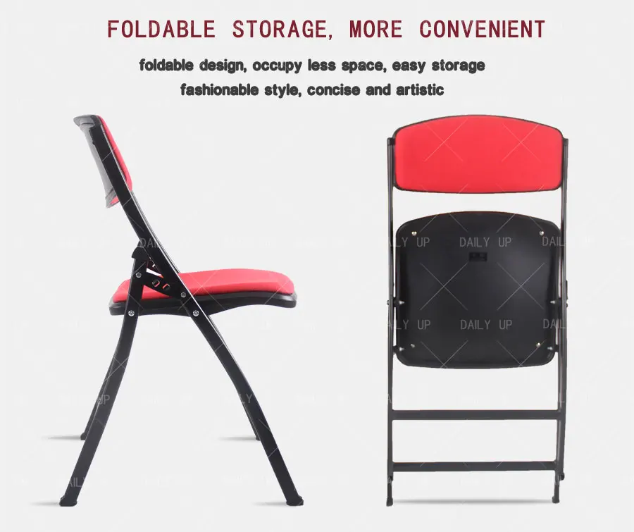 Wholesale Cheap Folding Chair Metal Frame Leisure Chair With Cushion And Footrest student desk and chair