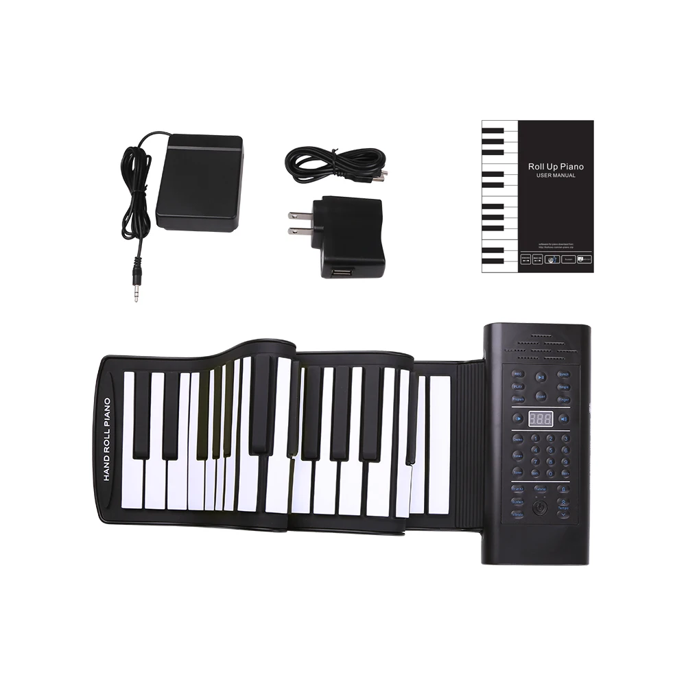 61 Keys Digital Electronic Piano MIDI Keyboard Output 128 Tones 128 Rhythms  14 Demo Songs Recording with Sustain Pedal