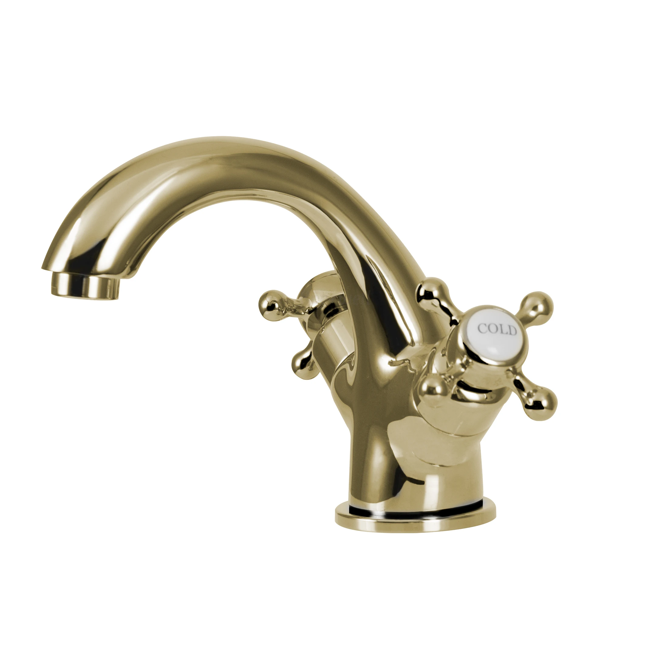 Classic Crosshead Lever Brass Basin Tap - Chrome  details