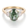 Bague en or massif 14 carats avec diamant de laboratoire