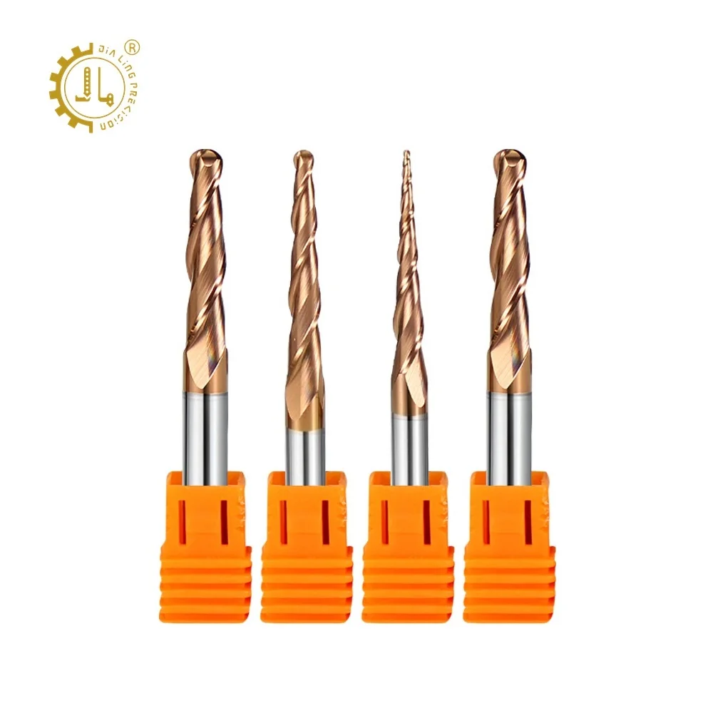 Lot De 5 Fraises En Bout Carbure Tungstène 6mm - 1 Cannelure, Tige 6mm, Pour CNC, Acrylique, PVC, MDF