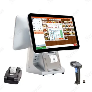 Smart Pos Machine Wifi Cash Register Dual Screen Window All in One Pos Systems Clothing Store for Pharmacy Restaurants