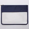 #46 bolsa transparente plana azul marino