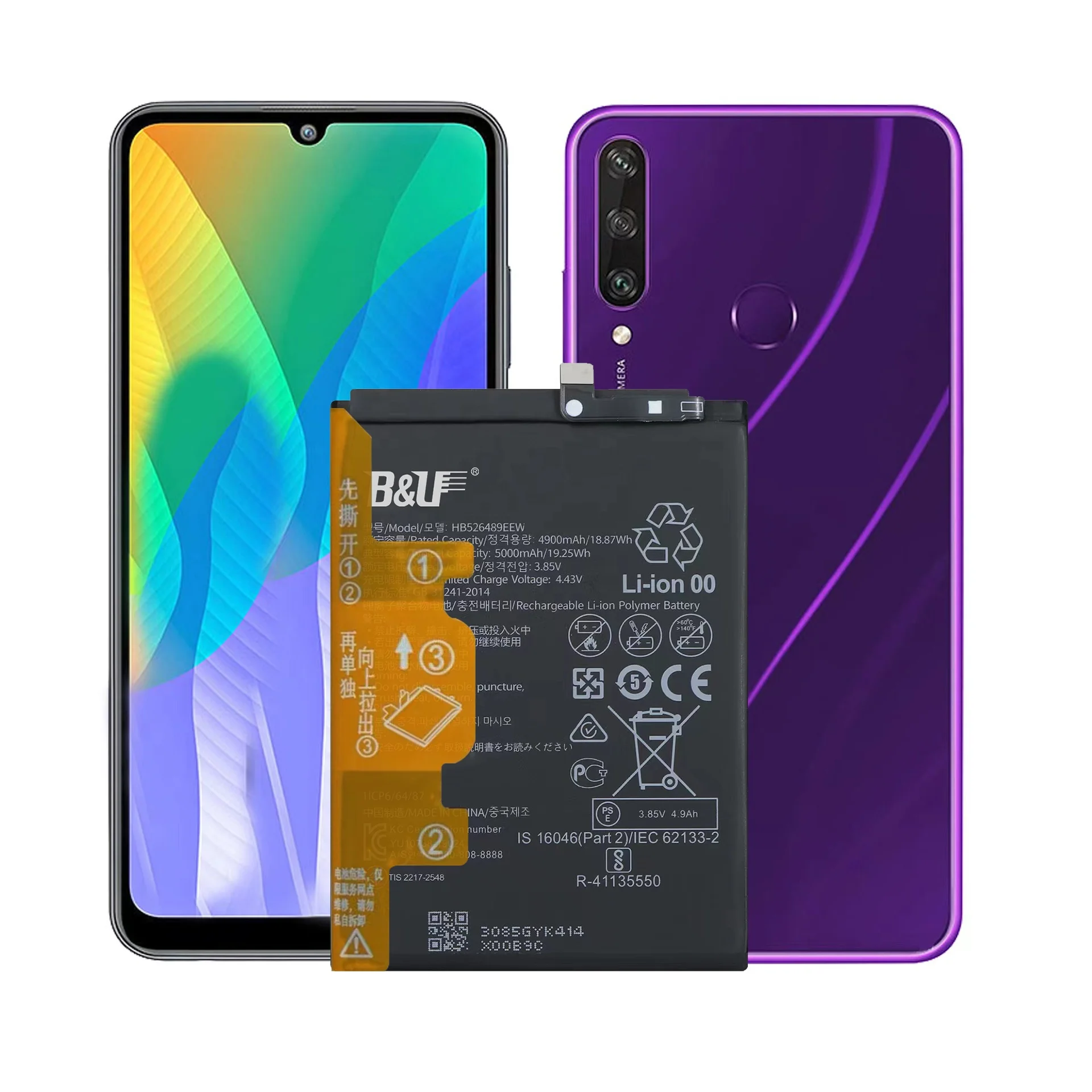 Batería Para Huawei Y6p Honor 9a Hb526489eew 4920mah