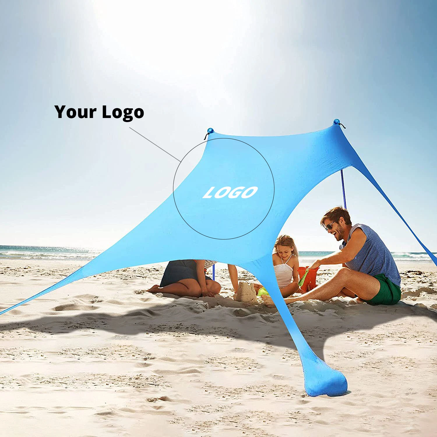 Great Quality Uv 50+ 3-4 Person Beach Tent,Beach Sun Shade Outdoor ...