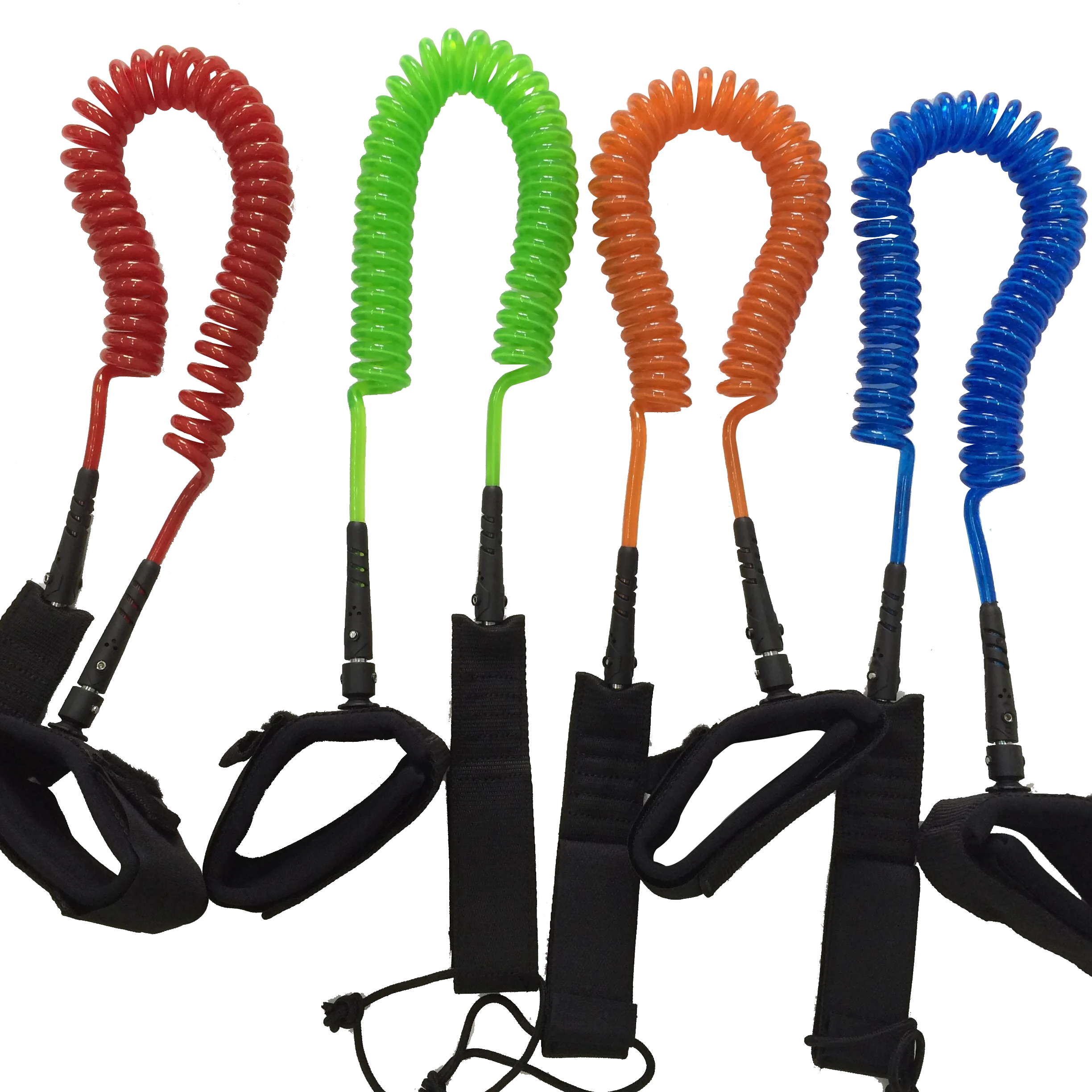 11FT Surfboard Surfing Leash SUP Board Coiled Cord Leg Rope Double Swivels 