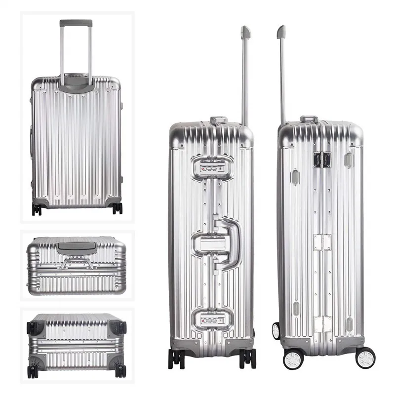 Carry On Luggage With Aluminum Frame,Polycarbonate Zipperless Luggage ...