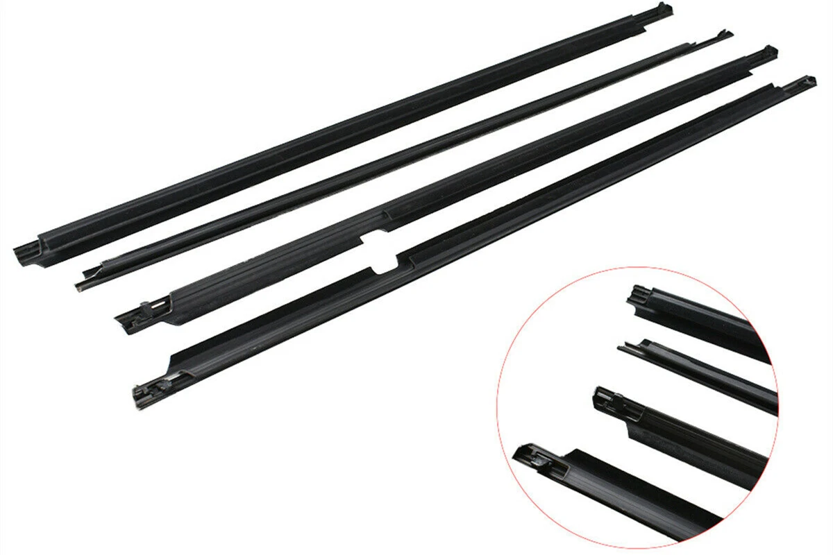 Door Belt Molding Weatherstrip Set For 1995-2002 Toyota Corolla – 4 Pieces