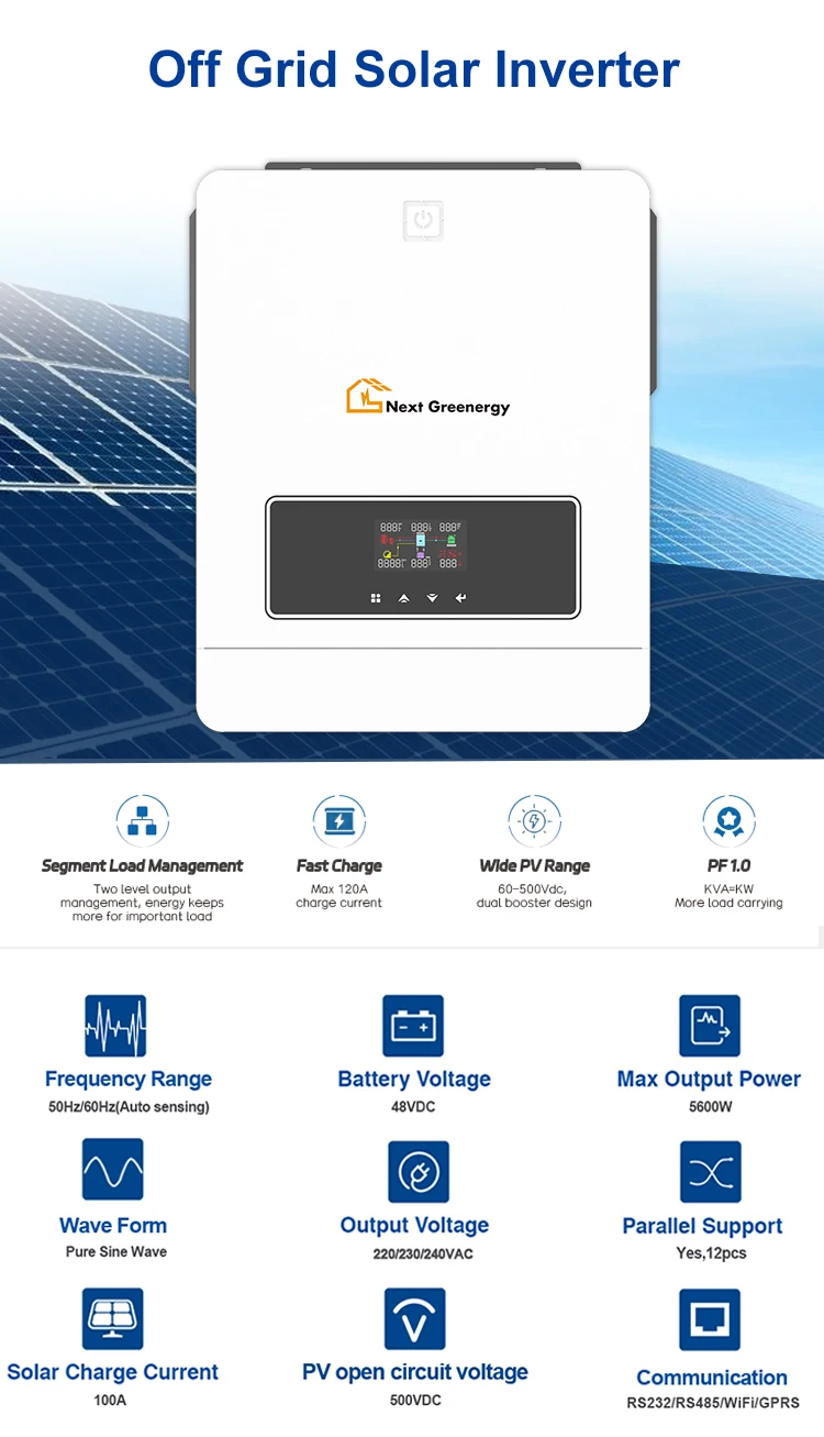 3kw 4kw 5kw 6kw 8kw 10kw On Off Grid Hybrid Home Power Inverter Pure ...