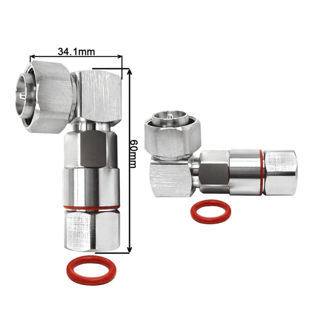 4.3/10 MINI DIN Male Right Angle RF Connector for 1/2