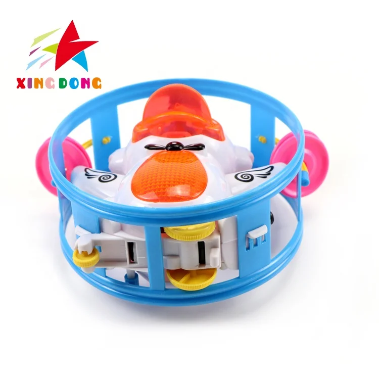 Cartoon animal play set funny toys pull line car for kids with light and hand bell