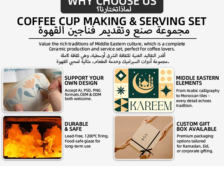 Arabic Coffee Set In Use