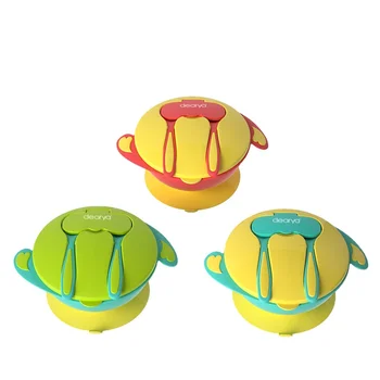 Kitchen Children Bowl Food Grade PP Baby Feeding Bowl With Suction Base