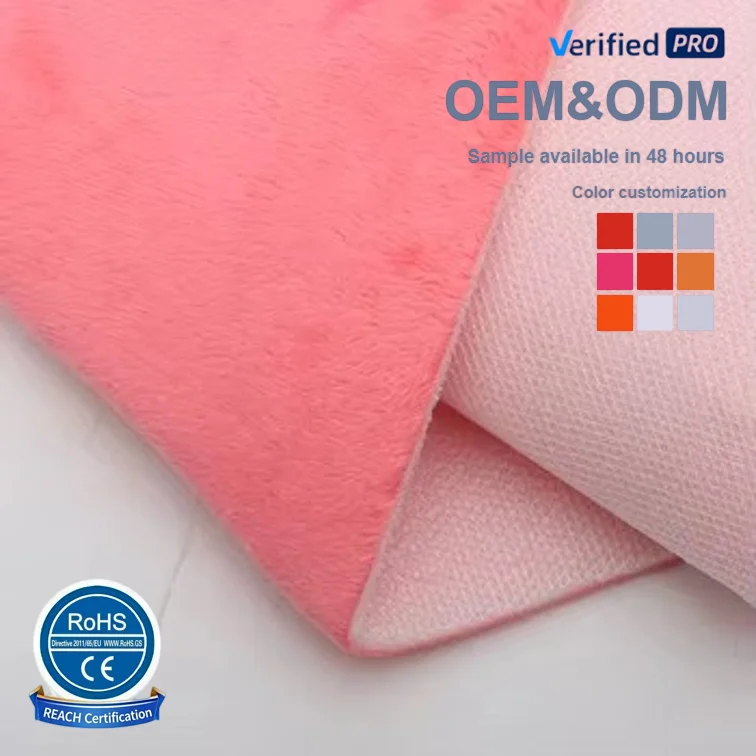 Customizable Color Short Plush Laminated Foam Fabric Applicable to Pet Supplies Furniture Sofa Fabric Plush Doll Fabric