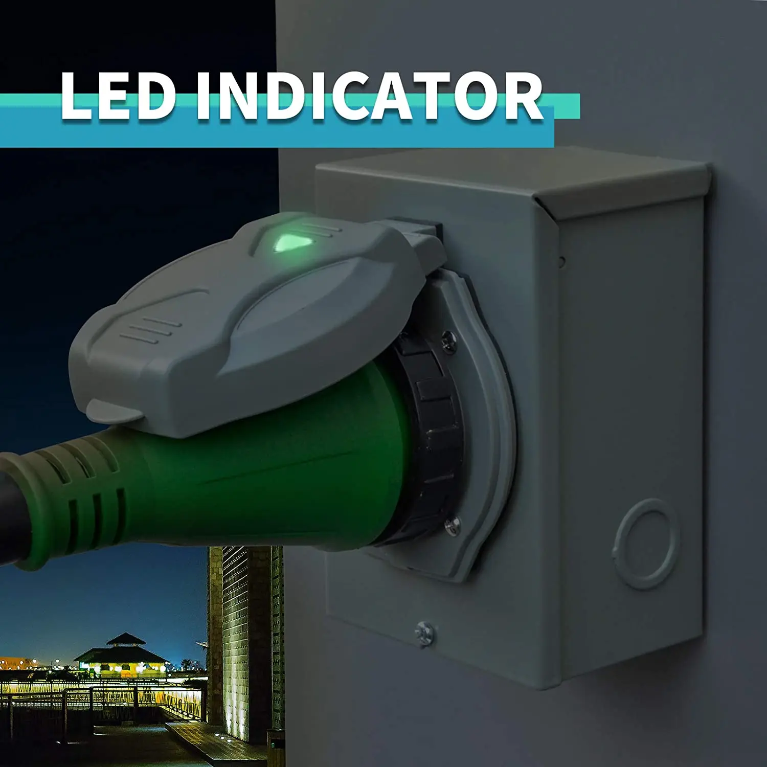 Power Inlet Box Outdoor Generator Receptacle 30 Amp Generator Box Wall