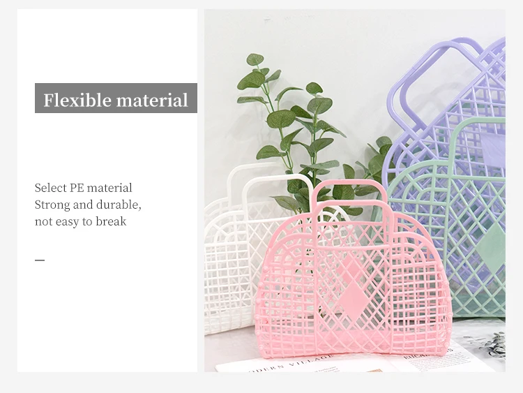 Giỏ đựng đồ bằng nhựa có thể gập lại thời trang dành cho hộ gia đình