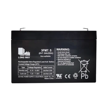 3FM7.5 Ride-On 12V 7.5AH/20Hr Lead Acid Batteries Maintenance Free for UPS Electric Cars Golf Carts Toy Cars