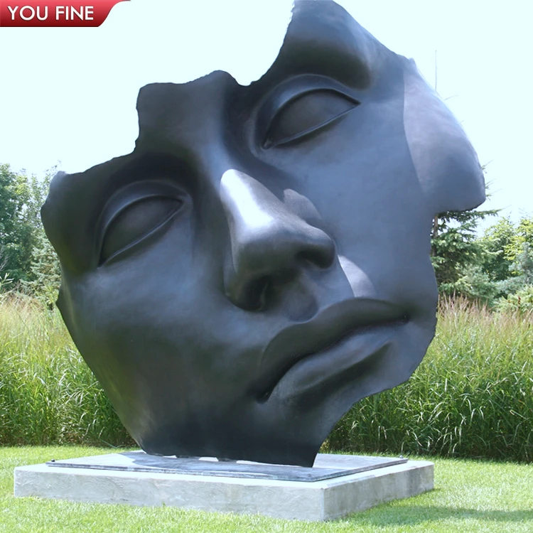 Famous Large Bronze Igor Mitoraj Sculpture Crippled Metal Face Statue