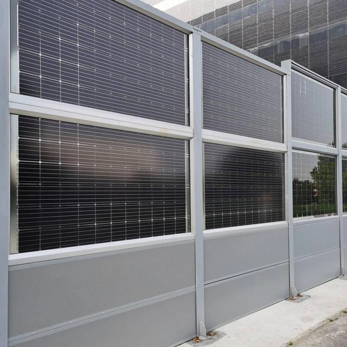 Sound Absorptive Solar Highway Noise Barrier