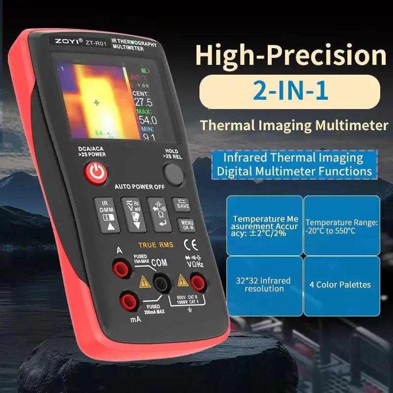 ZOYI ZT-R01 2-in-1 Thermal Imaging Multimeter with IR Camera for