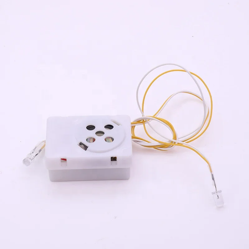 Custom Voice Module, 30 seconds Music box Sound Voice Module Chip 0.5W with Button Battery (Key Control with 2 ledsl)