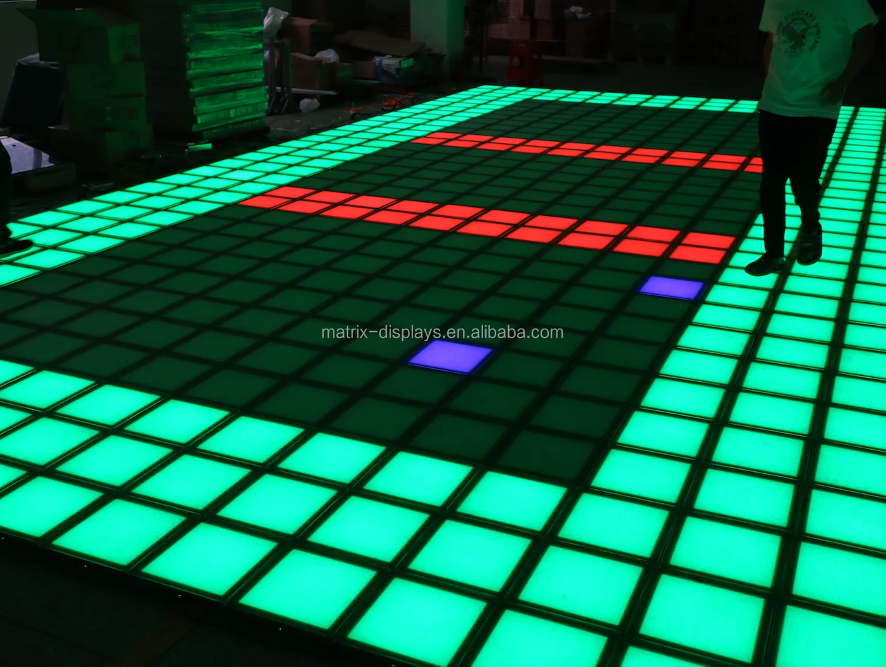 Factory Price 30x30cm Interactive Led Game Floor Java Game Led Floor