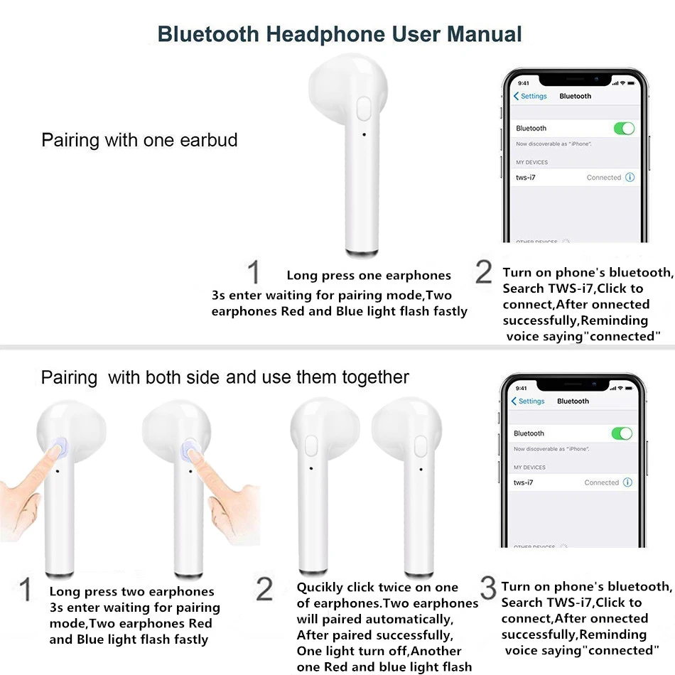 I7s Tws Earbuds Truely New Product Tws Earbuds Portable Earphone Stereo Earbuds I7s - ANKUX.COM