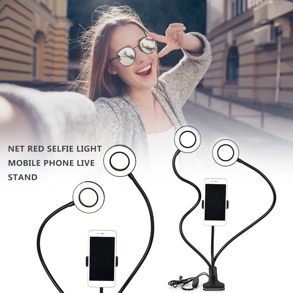 Flexible Usb-powered Led Ring Light With Stand Phone Holder