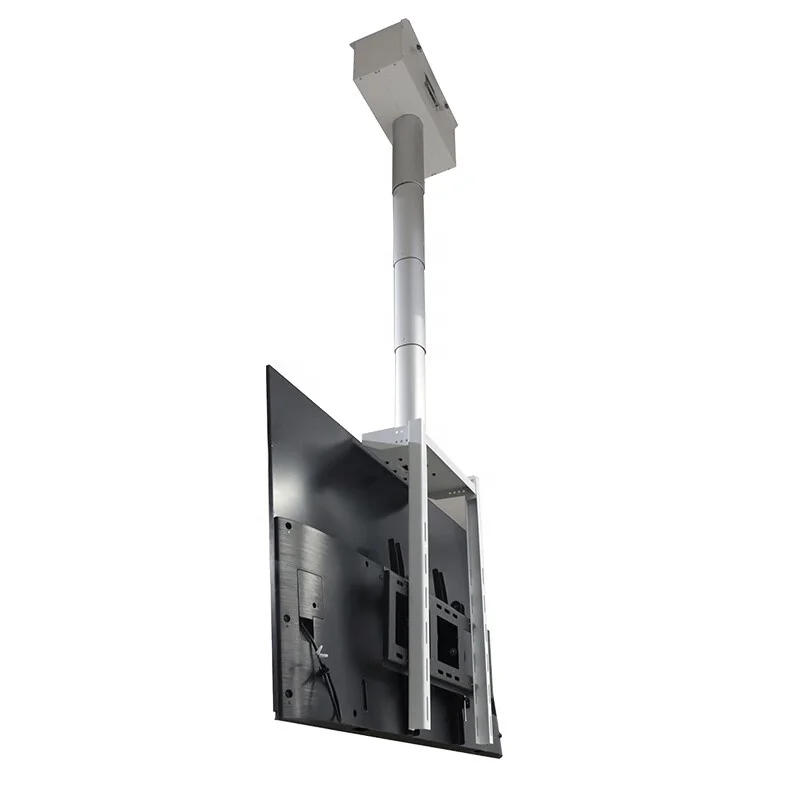 JGST New Customized Single Column Telescoping Bamboo Hanging Speaker Stage Lighting Ceiling Hidden Drop Down Tv Lift Mount