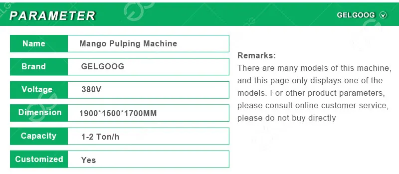 Mango Pulping Machine Commercial