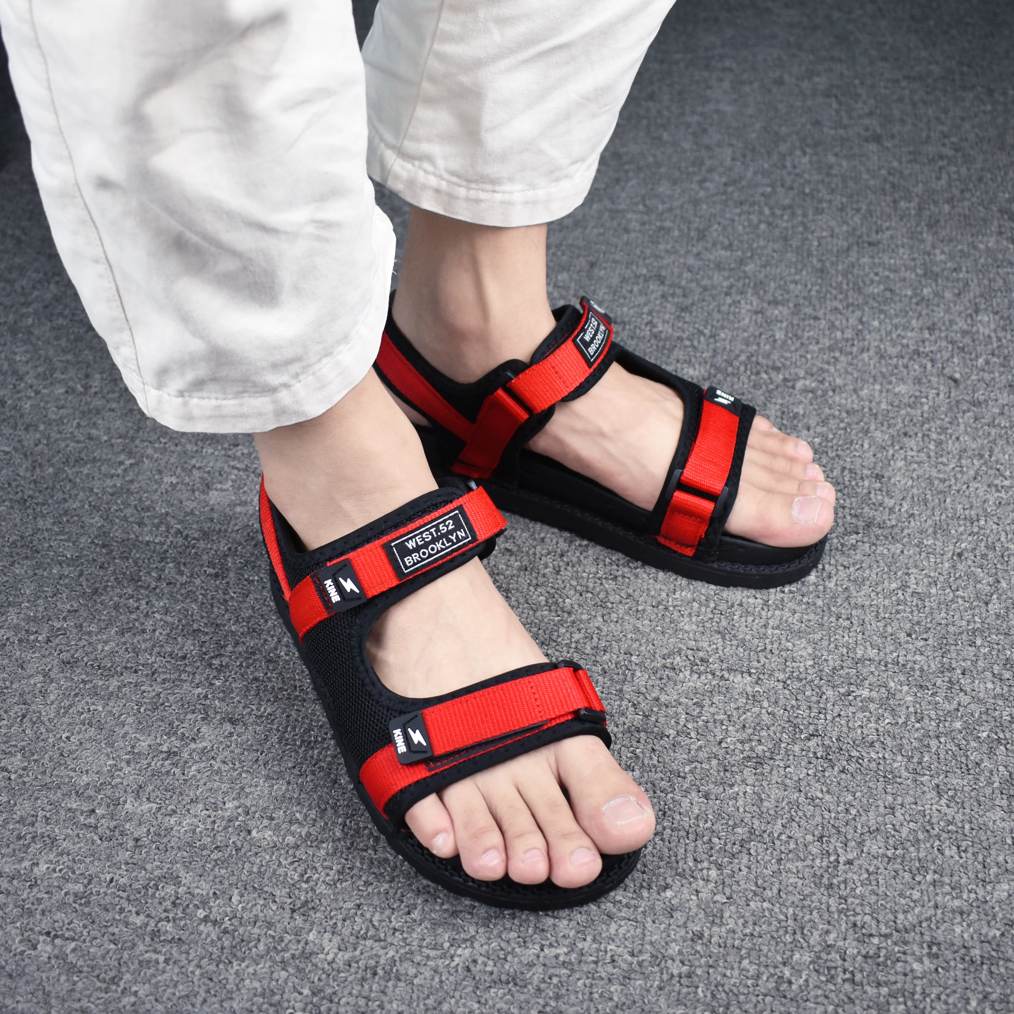 Оптовая продажа от производителя обуви, лето 2020, горячая Распродажа, черные мужские сандалии из ПВХ для спорта на открытом воздухе