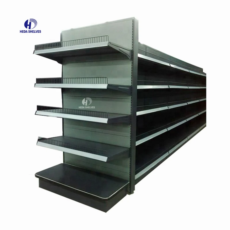 Wholesale Heda Convenience Store Shelf Metallic Gondola Rack Retail