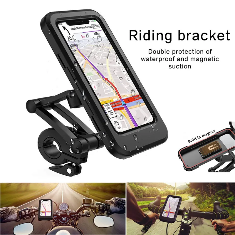 Bike Phone Holder Waterproof Motorcycle Phone Holder with TPU Touch Screen 360 degree Universal Bicycle Mobile Mount for phone