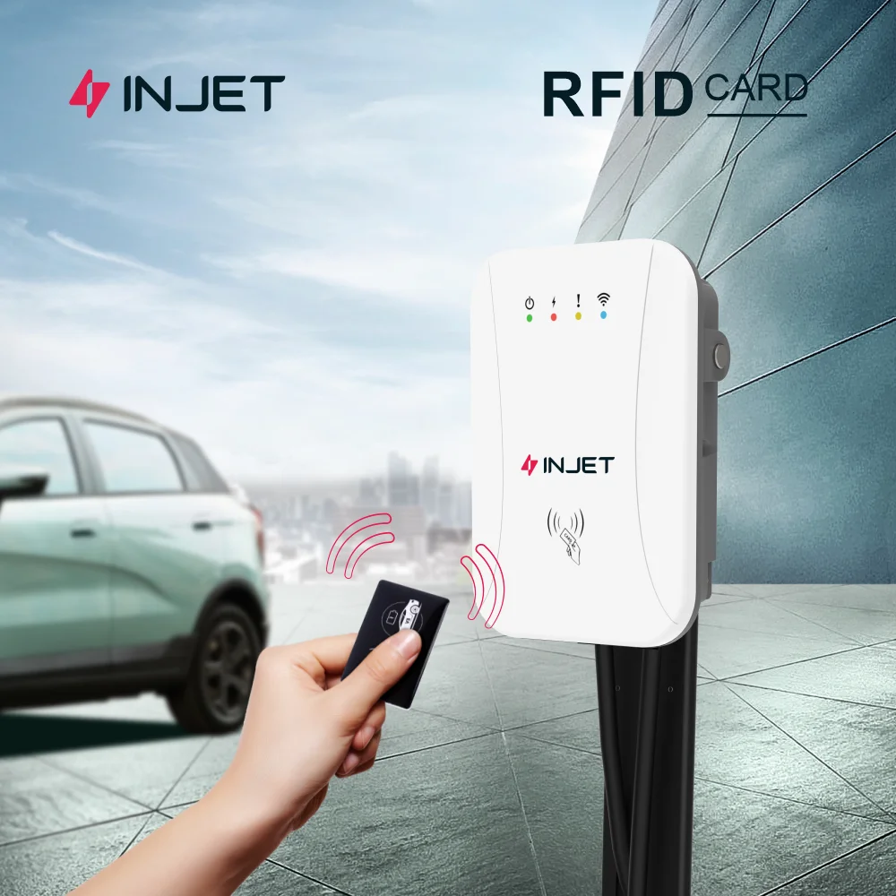 INJET New NEXUS Free Standing EV Charging Station Home Use 7KW 10KW Type 1 Level 2 IP65 220-400V 24-Month Warranty CE ROHS