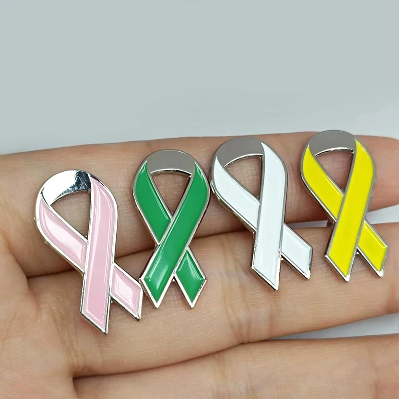 Персонализированная индивидуальная булавка для рака молочной железы лента эпилепсии толстой кишки розовая фиолетовая зеленая желтая повышения осведомленности об аутизме на лацкан