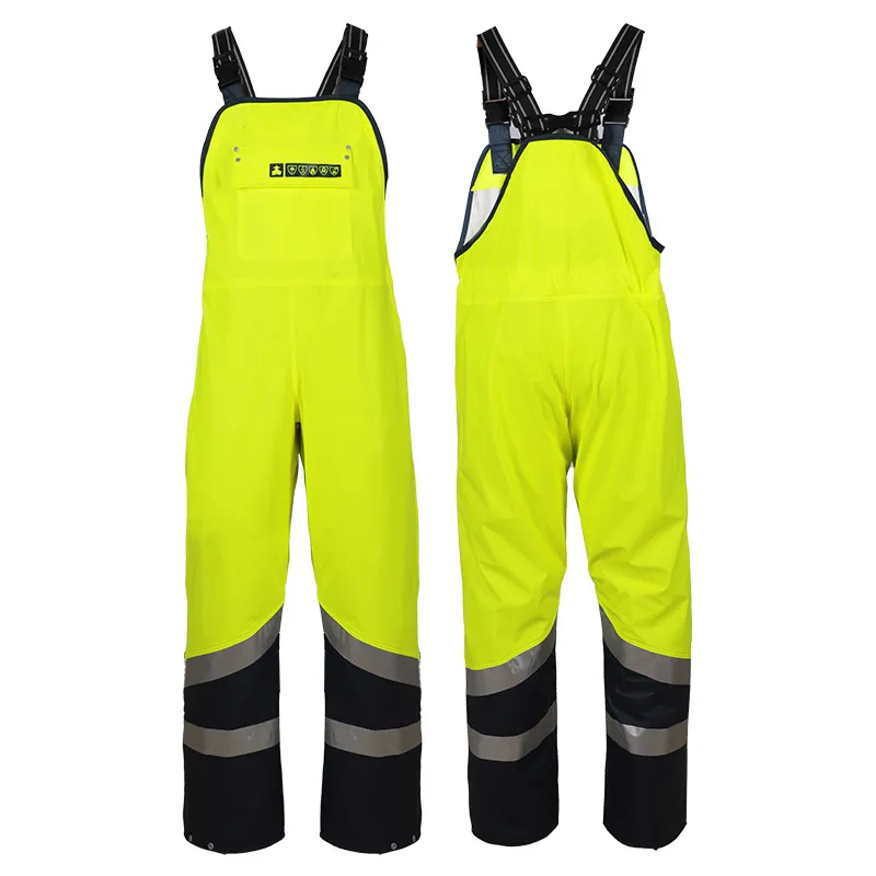 OEM hi vis yellow reflective raincoat