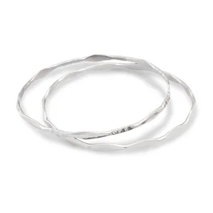 Wholesale Bangle Jewelry Handmade Hammered Design High Quality 316 Stainless Steel 304 Bangle Bracelet Jewelry