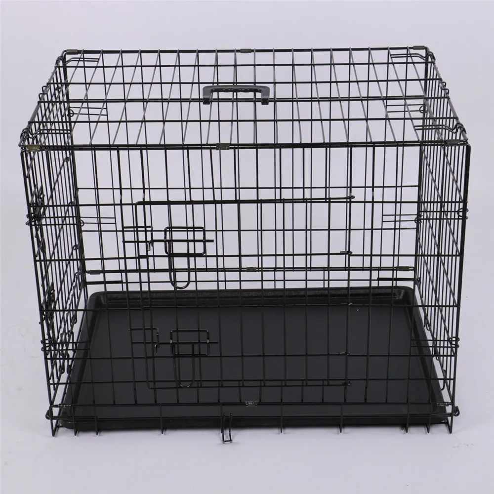 outdoor dog kennel with two doors