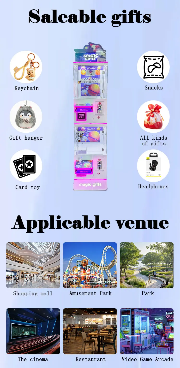 FunPark High Quality Coin-Operated Arcade Games Machines Prize-Grabbing Claw Clip & Card Gifts Fun Prize-Grabbing Experience factory