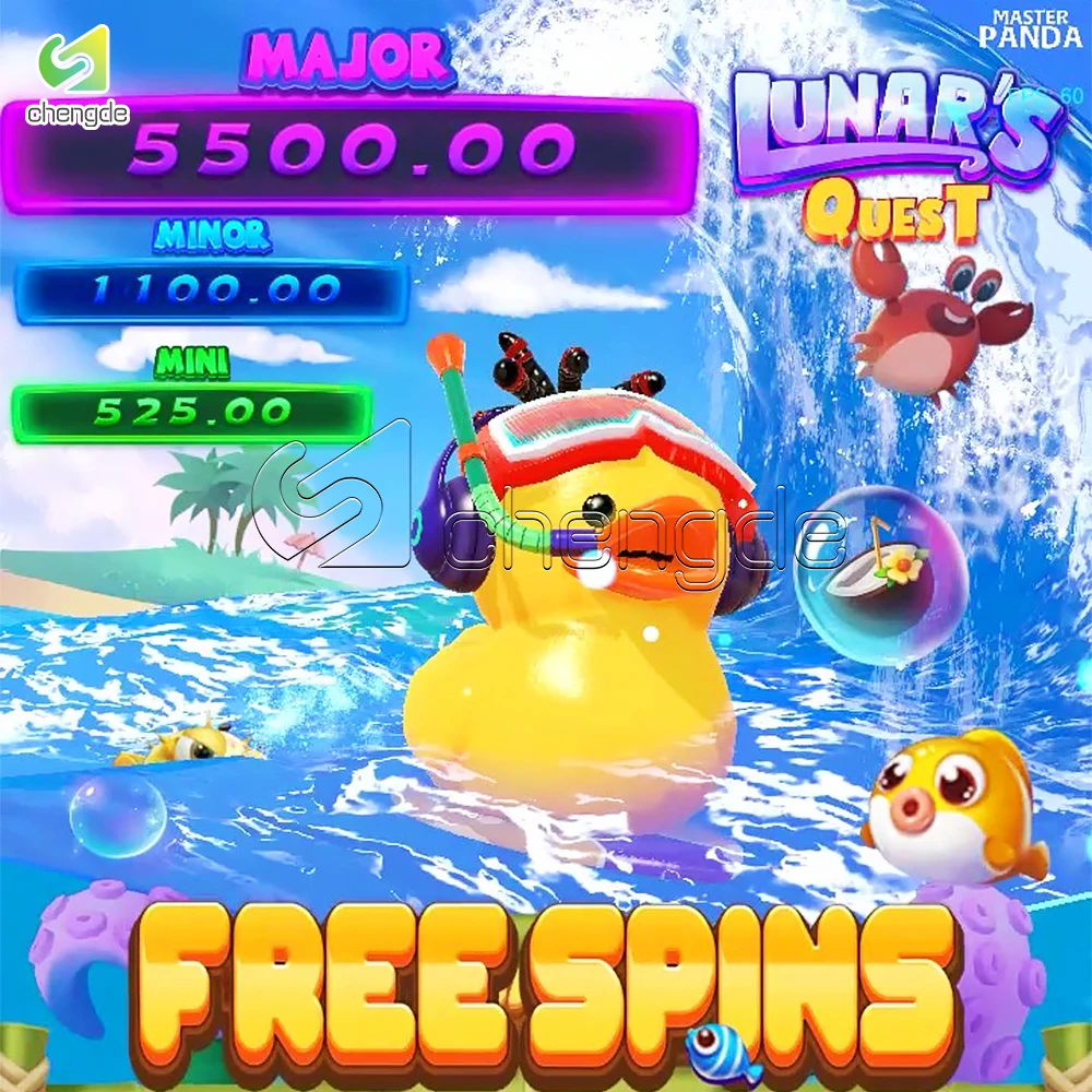 Новый лунный квест Quacky Ducky 43-дюймовый вертикальный сенсорный экран мульти 6 в 1 игровой шкаф печатная плата для продажи