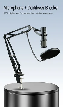 Professional USB Condenser Microphones for PC Studio Recording Vocals Voice Laptop Singing Gaming Streaming Recording Studio detail image
