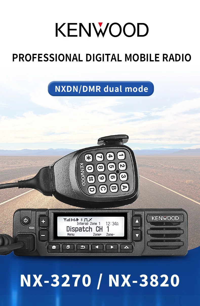 UHF NX-3820 DMR NXDN 50W Kenwood Vhf Base Radio Digital Base Mobile Radio Vehicle Mounted Car Walkie Talkie